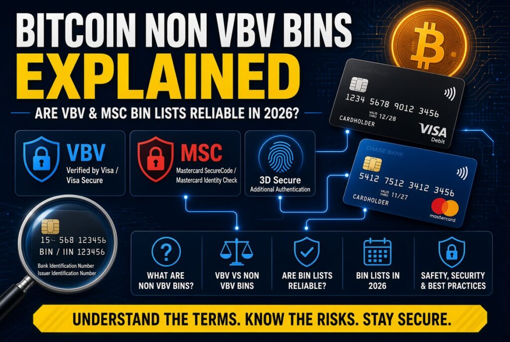 Bitcoin Non VBV BINs Explained: VBV, MSC & BIN Lists in 2026 Bitcoin Non VBV BINs explained with VBV, MSC, and BIN lists for 2026