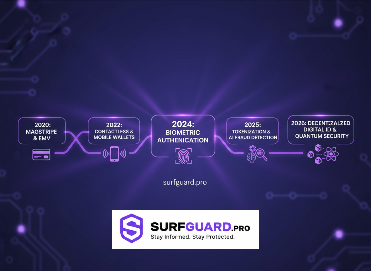 Timeline showing carding evolution 2020-2026