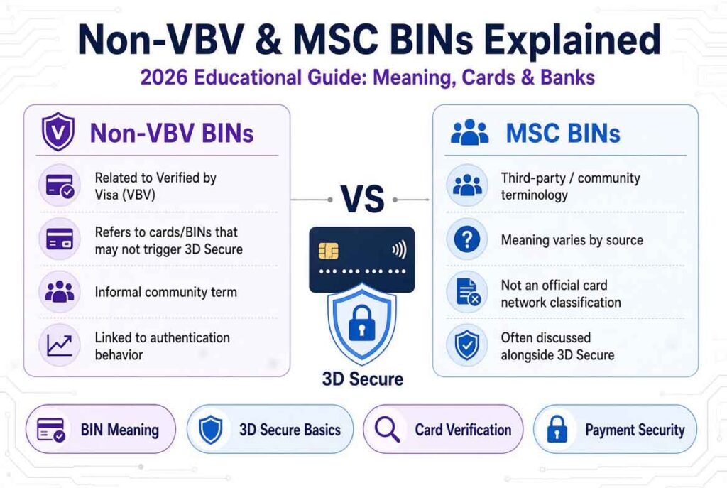 Non VBV MSC Bins List Cards, Banks & Meaning Explained 2026 (Educational Guide) Non VBV MSC Bins